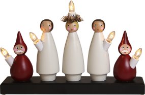 Lucia Choir Monikäyttöinen valmistajalta Star Trading - Luciak on puinen kynttil&auml;njalka, jossa on viisi kynttil&auml;&auml;.