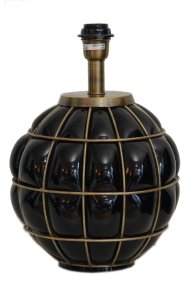 Grace Kelly 38cm Musta lampunjalka valmistajalta Hallbergs - Mukana johto, virtakytkin ja pistoke.