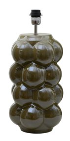 Bubbles 47cm Olivgrön lampunjalka valmistajalta Hallbergs - Bubbles &auml;r en dekorativ lampfot i keramik med en lekfull och uttrycksfull form.