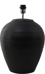 Miraglo 50cm Musta valmistajalta Hallbergs - Pyöreä muoto ja koristeellinen kuvio raitojen muodossa luovat kodikkaan tunnelman huoneeseen.