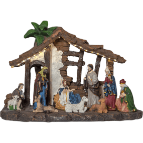 Nativity Monivärinen valmistajalta Star Trading - Valaistuu kauniisti ja luo juhlavan joulutunnelman.