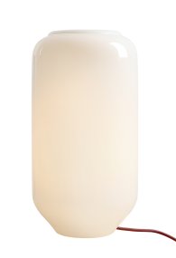 Flask 36cm Valkoinen/punainen pöytävalaisin valmistajalta Artera - Korkea, pyöristetty opaalilasivarjostin levittää pehmeää ja miellyttävää valoa, joka luo lämpimän ja kutsuvan tunnelman.