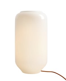 Flask 36cm Valkoinen/terrakotta pöytävalaisin valmistajalta Artera - Korkea, pyöristetty opaalilasivarjostin levittää pehmeää ja miellyttävää valoa, joka luo lämpimän ja kutsuvan tunnelman.