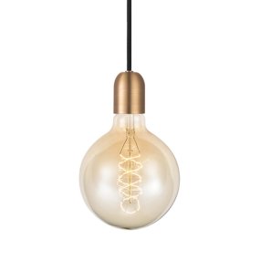 Classic Ø4 Kupari kattovalaisin valmistajalta Halo Design - Klassinen jousitus, joka on valmistettu metallista ja jossa on kupariviimeistely.