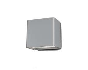 Jubilar I Harmaa ulkovalo valmistajalta Westal - Takana on kaksi&aring; tulot ja lähdöt sekä pikaliitinrima helpottamaan edelleenlähetystä.