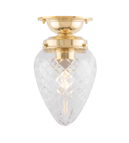 Lundkvist 80 IP24 Messinki valmistajalta Karlskrona lampfabrik - &Ouml;nskar man g&aring; in med kuloledning fr&aring;n sidan av armaturen kompletteras med en distansplatta.