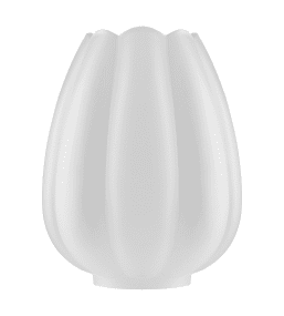 Tulip Glass Shade 70 Matta valkoinen valmistajalta Karlskrona lampfabrik - Yl&auml;reuna on k&auml;sin viistetty oikean aaltoilevan tulppaanin muodon saamiseksi.