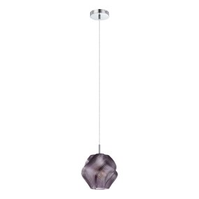Vicenne Ø22 Violetti valmistajalta Eglo - Vicenne on koristeellinen kattovalaisin violetista lasista, jossa on krominvärisiä yksityiskohtia.
