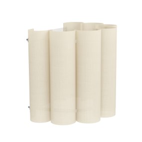 Collegrilli 17cm Beige seinävalaisin valmistajalta Eglo - Varjostin koostuu useista pehmeästi kaartuvista tekstiiliosista, jotka menevät päällekkäin ja luovat tehokkaan syvyyden.