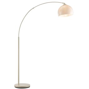 Vessa Beige lattiavalaisin valmistajalta Brilliant - Vessa on tyylik&auml;s beigenv&auml;rinen metallilattiavalaisin, jonka valkoinen muovivarjostin antaa valaisimelle pehme&auml;n ja elegantin ilmeen.