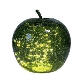 Äpple 22cm Vihreä pöytävalaisin valmistajalta Pixie Design - Valaisin on IP20-luokiteltu ja sopii sis&auml;k&auml;ytt&ouml;&ouml;n, ja adapteri sis&auml;ltyy toimitukseen.