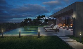 Figo Sensor Tumman harmaa ulkovalo valmistajalta Ledvance - Ruostumattomasta teräksestä ja lasista valmistettu lamppu on sekä kestävä että säänkestävä, joten se sopii täydellisesti ulkokäyttöön.