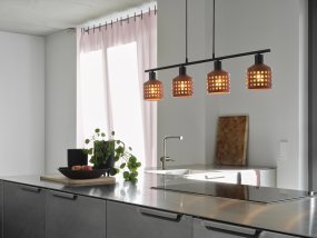 Clay Windows 90cm Ruskea kattovalaisin valmistajalta Ledvance - Clay Windows har en rustik design med sina sk&auml;rmar gjord av lera i en r&ouml;dbrun f&auml;rg.