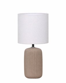 Palizzo 33cm Ruskea pöytävalaisin valmistajalta Nordic Lighting - Jalustassa on matta, hiekanv&auml;rinen viimeistely l&auml;mpim&auml;n ruskeassa s&auml;vyss&auml; ja uurrettu rakenne, joka antaa lampulle pehme&auml;n ja koristeellisen ilmeen.