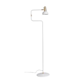 Ray Lämmin valkoinen lattiavalaisin valmistajalta CO Bankeryd - Ray-lattiavalaisimessa on moderni ilme ja se on ihanteellinen viihtyisään lukuistuntoon.