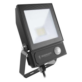 Elly valonheitin 30W sensorilla Musta valmistajalta Designlight - Elly 30W on kompakti ja luotettava LED-valonheitin, joka on varustettu PIR-anturilla ja kaukos&auml;&auml;timell&auml; helppoa ohjelmointia varten.