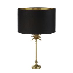 Palm 45cm Musta pöytävalaisin valmistajalta Searchlight - Palmupuuvalaisin on täydellinen yhdistelmä tyyliä ja toimivuutta, ja se lisää olohuoneeseen tai makuuhuoneeseen tyylikkään ilmeen.