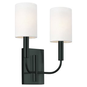 Brianna 36cm Musta seinävalaisin valmistajalta Elstead Lighting - Brianna on koristeellinen sein&auml;valaisin, jossa on ilmava ja minimalistinen muotoilu.