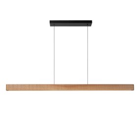 Bannister 150cm Vaalea puu kattovalaisin valmistajalta Lucide - Erilaisiin ympäristöihin ja tarpeisiin sopivaksi värilämpötilaa voidaan helposti säätää asennuksen aikana DIP-kytkimellä lämpimästä ja kodikkaasta valosta kirkkaampaan valkoiseen valoon.