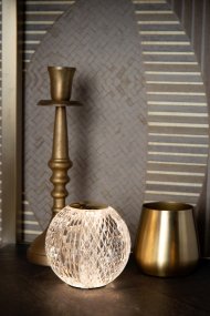 Cintra 9cm Läpinäkyvä Siirrettävä valmistajalta Lucide - Valaisimessa on integroitu LED-valo ja siin&auml; on kolmivaiheinen himmennin, jota on helppo ohjata yl&auml;osassa olevalla kosketuksella.