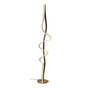 Lambada Messinki lattiavalaisin valmistajalta Lucide - Lambada on elegantti metallinen lattiavalaisin, jossa on ainutlaatuinen mattamessinkipinta ja pehmeä, orgaaninen muoto, joka kiinnittää katseen.