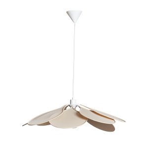 Magnolia Ø80 Beige kattovalaisin valmistajalta Cottex - Valaisimessa on metallirunko ja pehme&auml;n muotoiset lehdet, jotka on p&auml;&auml;llystetty beigenv&auml;risell&auml; kankaalla, mik&auml; luo kauniin ja ilmavan siluetin.