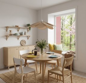 Magnolia Ø80 Beige kattovalaisin valmistajalta Cottex - Valaisimessa on metallirunko ja pehme&auml;n muotoiset lehdet, jotka on p&auml;&auml;llystetty beigenv&auml;risell&auml; kankaalla, mik&auml; luo kauniin ja ilmavan siluetin.