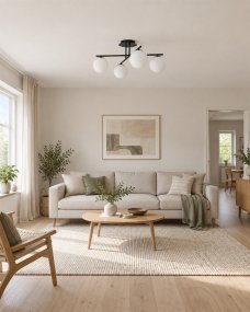 Globi 4 Ø65 Mustavalkoinen plafondi valmistajalta Nordic Lighting - Globi 4 on moderni kattovalaisin, joka antaa tyylikk&auml;&auml;n ilmeen ja pehme&auml;n, miellytt&auml;v&auml;n valon.