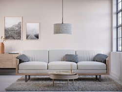 Soft Ø40 Harmaa villa valmistajalta Belid - Soft on Pagunetten villakankaasta valmistettu riipus, jolla on paloa hidastavia ja ääntä vaimentavia ominaisuuksia.