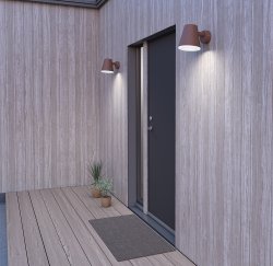 Mist Ruosteinen rakenne ulkovalo valmistajalta Belid - Opaalilasissa oleva sis&auml;&auml;nrakennettu lasirunko tarjoaa hyv&auml;n valon diffuusion ja suojaa valonl&auml;hdett&auml;.