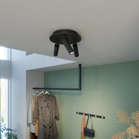 Pipeline 3 Matta musta kohdevalaisin valmistajalta Herstal - Pyöreät valonheittimet ovat himmennettävissä, joten voit hallita tunnelmaa riippumatta siitä, oletko luomassa viihtyisää ja rentoa ympäristöä.