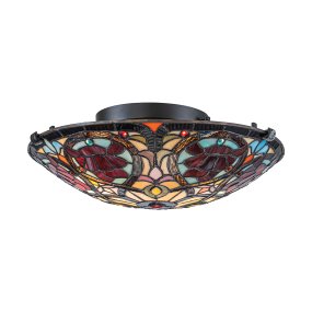 Larissa Ø42 Monivärinen valmistajalta Elstead Lighting - Se on valmistettu teräksestä ja siinä on elegantti vintage-pronssiviimeistely.