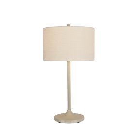 Soft 64cm Valkoinen/hiekka pöytävalaisin valmistajalta Belid - Pellavan eloisa rakenne suodattaa valoa ja luo l&auml;mpim&auml;n ja miellytt&auml;v&auml;n tunnelman.