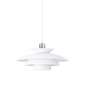 Stealth 2 Ø50 Valkoinen kattovalaisin valmistajalta Nordic Lighting - Se on valmistettu valkoisesta metallista ja hopeisilla yksityiskohdilla, mik&auml; luo elegantin ja harmonisen ilmeen.