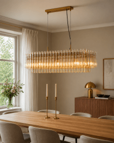 Lancaster 105cm Messinki/meripihka kattovalaisin valmistajalta Lampan - Lancaster on ainutlaatuinen kattovalaisin, joka yhdist&auml;&auml; modernin eleganssin klassisiin yksityiskohtiin.