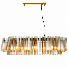 Lancaster 105cm Messinki/meripihka kristalli valmistajalta Lampan - Lancaster on ainutlaatuinen kattovalaisin, joka yhdist&auml;&auml; modernin eleganssin klassisiin yksityiskohtiin.