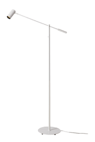 Concord Valkoinen lattiavalaisin valmistajalta Aneta Lighting - Concord integroidulla valaistuksellaan tarjoaa l&auml;mpim&auml;n valkoisen suunnatun valon, jota voidaan helposti himment&auml;&auml; lampun kytkimell&auml;.