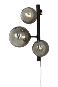 Molekyl 36cm Savun harmaa seinävalaisin valmistajalta Aneta Lighting - Himmennin johdossa ja liitäntä pistokkeella.