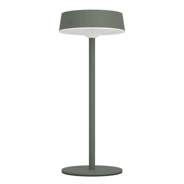 Simeri 30cm Vihreä aurinkokennolamppu valmistajalta Eglo - Lamppu on helppo ladata aurinkopaneelin tai mukana tulevan USB-kaapelin kautta, ja siinä on kosketushimmennin, jossa on kolme kirkkaustasoa valaistuksen säätämiseksi tarpeen mukaan.