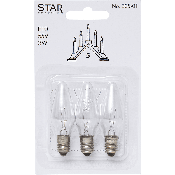 E10 3W 55V 3 Kpl valmistajalta Star Trading - 