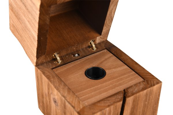 Treasure 16cm Luonto pöytävalaisin valmistajalta Trio Lighting - Ovikosketin tarkoittaa, että lamppu syttyy automaattisesti, kun kansi avataan ja pysyy päällä.