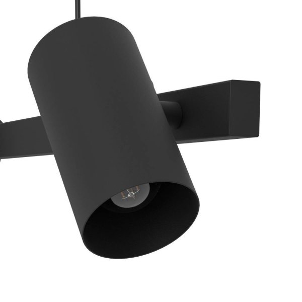 Gatuela 76cm Musta kattovalaisin valmistajalta Eglo - Tässä modernissa kattovalaisimessa on tyylikäs ja minimalistinen muotoilu ja neljä säädettävää kohdevaloa, jotka on kiinnitetty alustaan.