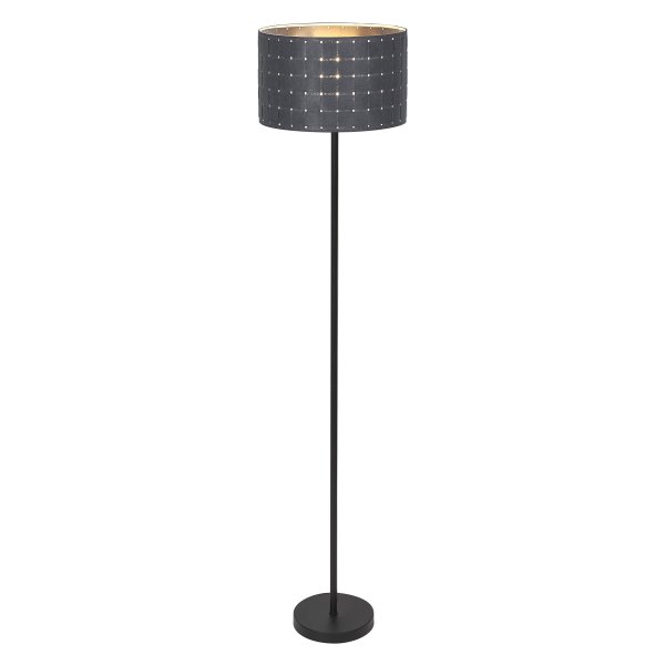 Felt Weaving Tumman harmaa lattiavalaisin valmistajalta Ledvance - Dekorativ golvlampa med sk&auml;rm gjord av fl&auml;tad filt vilket ger en fin och varm ljusspridning i rummet.