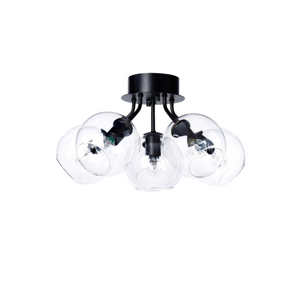 Tage Ø50 Musta plafondi valmistajalta CO Bankeryd - Tage-katto lämpimällä ja pehmeällä valollaan sopii useimpiin koteihin ja sisustustyyleihin.