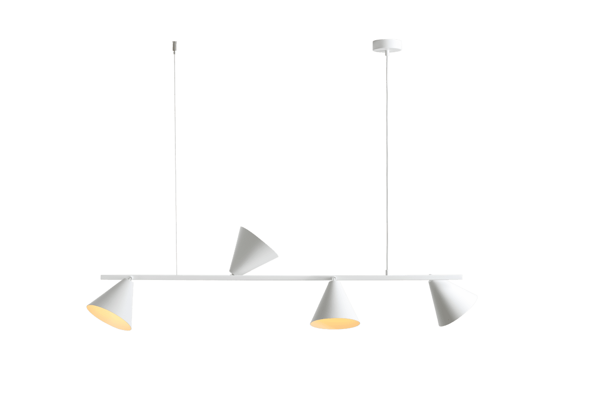 Form 120cm Valkoinen kattovalaisin valmistajalta Artera - Valaisimen yksinkertainen ja geometrinen muotoilu tekee siit&auml; monipuolisen valaistusratkaisun, joka sulautuu useimpiin sisustustyyleihin ja lis&auml;&auml; samalla huoneeseen modernia eleganssia.