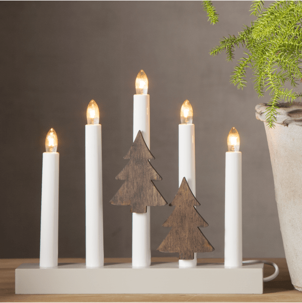 Kynttilämansetti 2-Pakkaus Ruskea valmistajalta Star Trading - Muuta ulkoasua ja koristele adventtikynttil&auml;njalkasi tai LED-valot n&auml;ill&auml; puusta valmistetuilla joulun inspiroimilla koristeilla.
