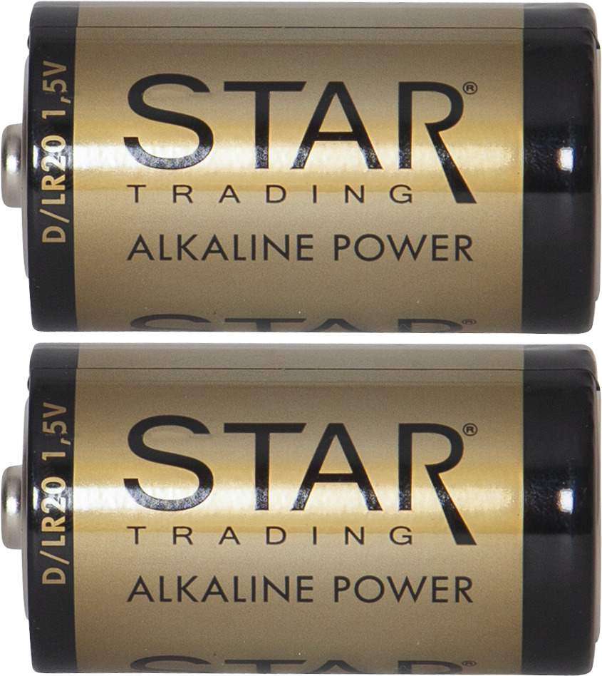 Paristo 2-Pakkaus D 1,5V Power Alkaline Kulta valmistajalta Star Trading - 