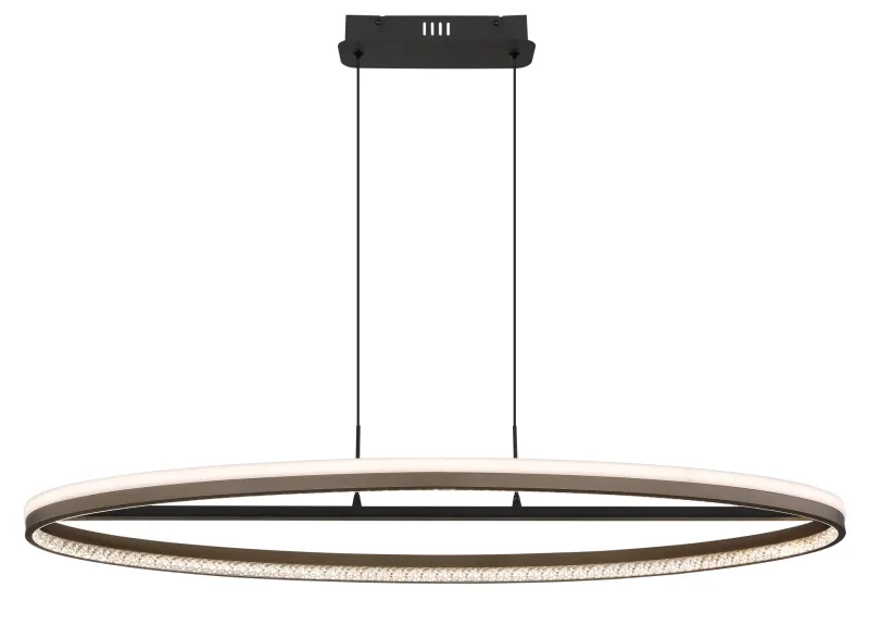 Della 100cm Harmaa kattovalaisin valmistajalta Globo Lighting - Perfekt f&ouml;r vardagsrum och matsalar, d&auml;r den skapar en inbjudande atmosf&auml;r och en modern touch.