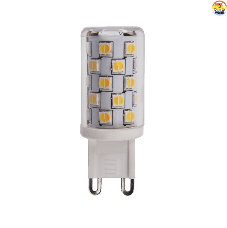 LED G9 4W 3-portainen Dim to Warm valmistajalta Unison - LED G9 4W 3-portainen himmennys l&auml;mpim&auml;&auml;n muistihimmennett&auml;v&auml;ksiUusi vallankumouksellinen G9, joka yksinkertaisella painalluksella &aring; Virtakytkin/himmennin muuttaa v&auml;ril&auml;mp&ouml;tilaa v&auml;lill&auml; 3000K, 2500K ja 2200K.