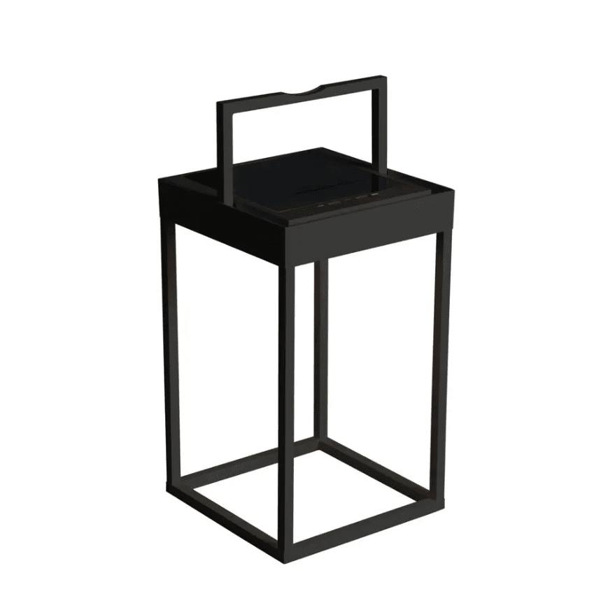 Portofino 30cm Musta aurinkokennolamppu valmistajalta Konstsmide - Portofino on moderni ladattava lyhty, jossa on minimalistinen muotoilu ulkokäyttöön.
